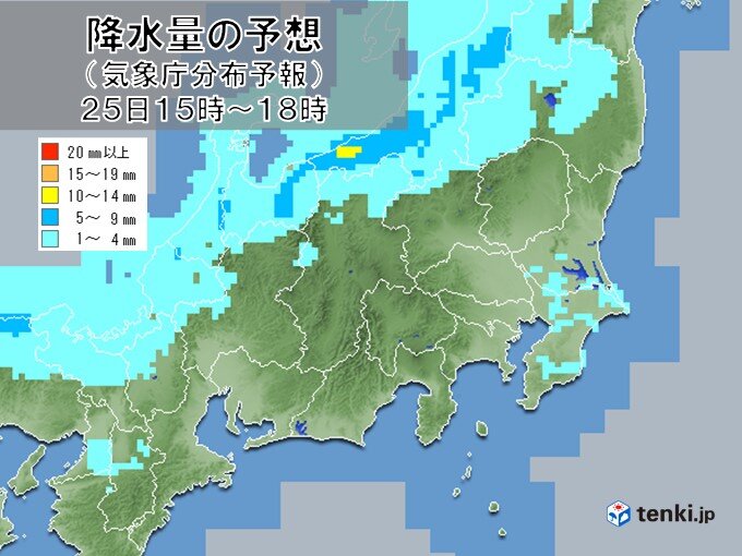 きょう25日　関東地方　午後は天気の急変に注意　ホワイトクリスマスか?