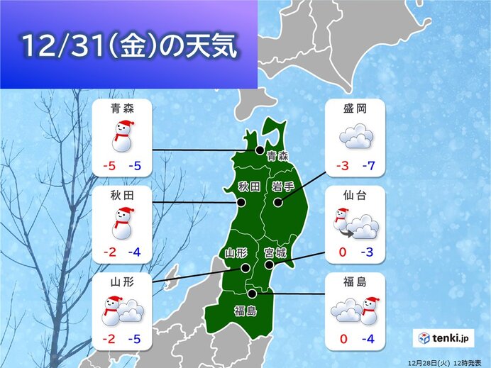 東北2週間天気 年末年始は大雪や猛吹雪による交通への影響に警戒 気象予報士 髙橋 衡平 21年12月28日 日本気象協会 Tenki Jp