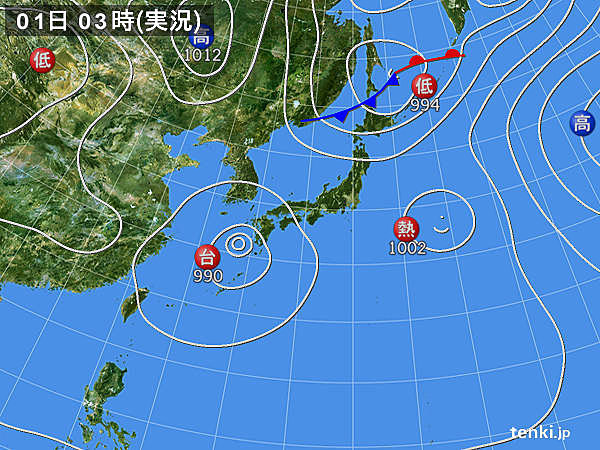 1日　8月猛暑でスタート　天気急変も