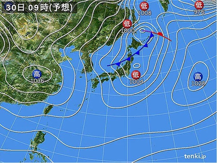 30日から　強い冬型　大雪のおそれ