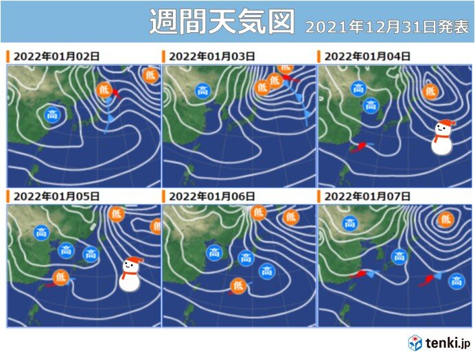 年明け以降も断続的に強い寒気が流れ込む