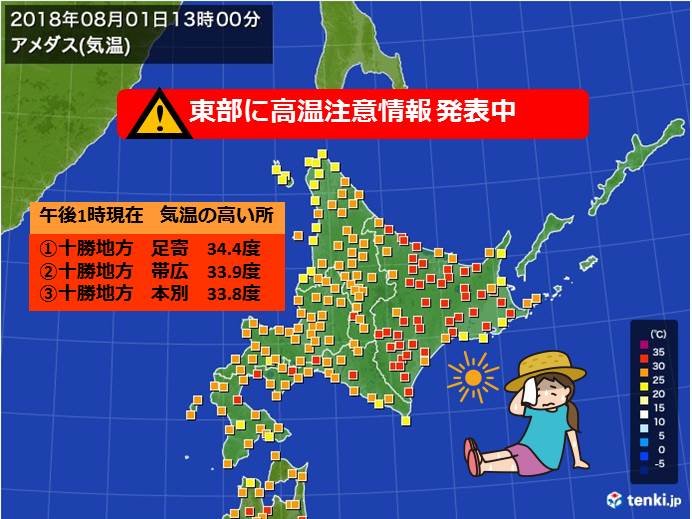 北海道 記録的な猛暑に 日直予報士 18年08月01日 日本気象協会 Tenki Jp