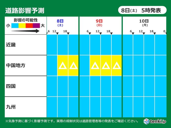 3連休の「道路影響予測」　土日は日本海側の所々で雪　成人の日は関東で雨や雪_画像