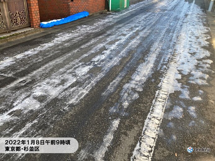関東　大雪の影響残る　日陰など路面凍結注意