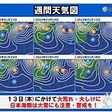 東北　13日(木)にかけて猛吹雪や大雪　海上は8mの高波　影響長引く恐れも