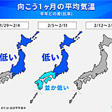 2月上旬まで北・東日本は厳寒　2月中旬から春の兆し　花粉対策は早めに　1か月予報