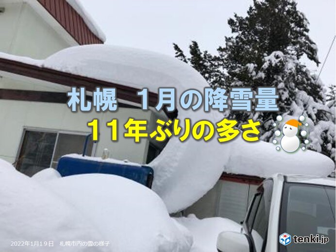 札幌 11年ぶりの雪の多さ 2月にかけて更に積雪増のおそれ 気象予報士 日直主任 22年01月29日 日本気象協会 Tenki Jp