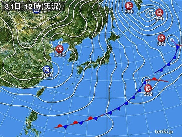 冬型の気圧配置が続き　31日の積雪の深さは平年の2倍の所も
