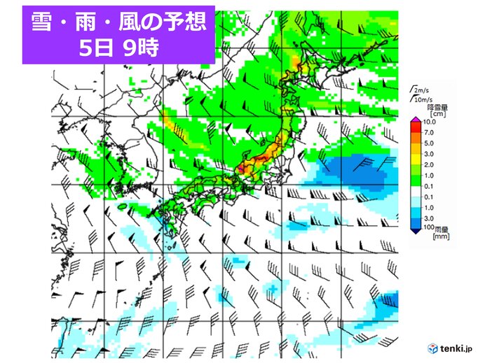 日本海側は短時間で積雪が急増する所も　太平洋側の平地にも雪雲が流入
