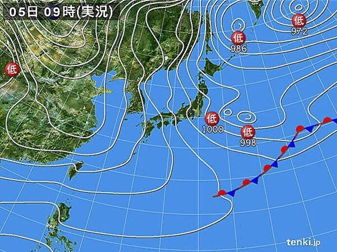5日　日本海側に雪雲が流れ込む　たった6時間で降雪30センチ超の所も