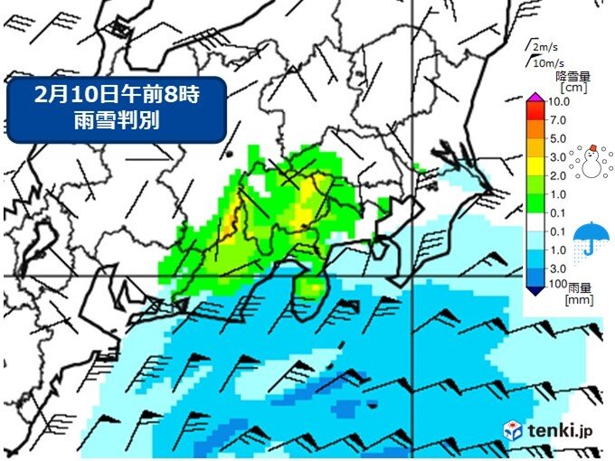 関東甲信で大雪の恐れ　あす10日朝から雪の範囲広がる　帰宅時間帯は都心も積雪注意