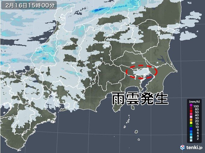 雨雲発生中