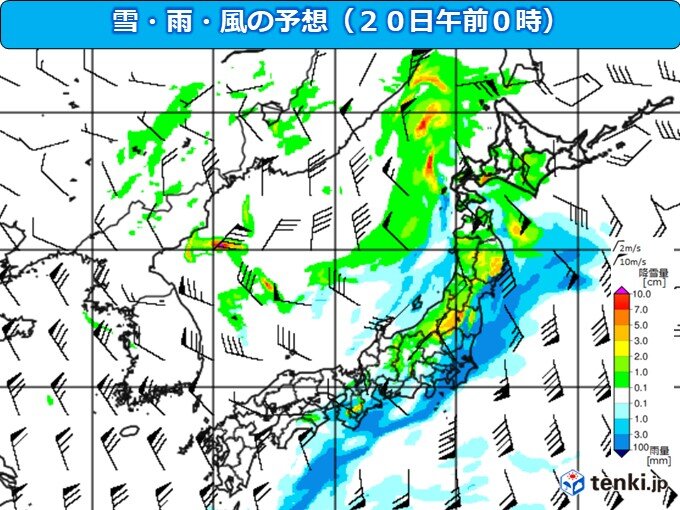 今夜からあす　東海や関東で激しい雨　長野や東北は湿った雪