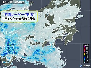 関東にも雨雲かかる　帰宅時間帯は雨の所も