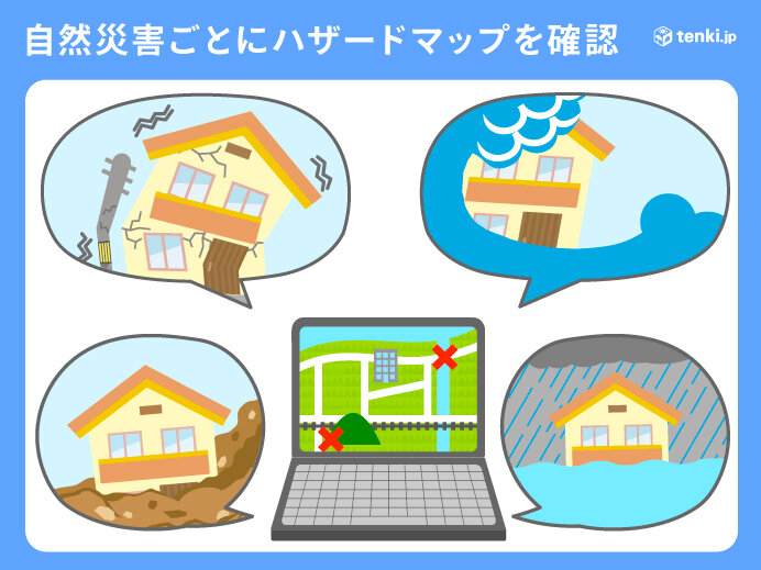 様々な災害に備えて　災害ごとのハザードマップを確認しよう