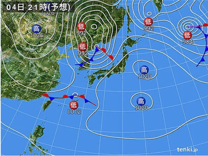 4日の天気　沖縄は激しい雨も　九州は午後は所々で雨