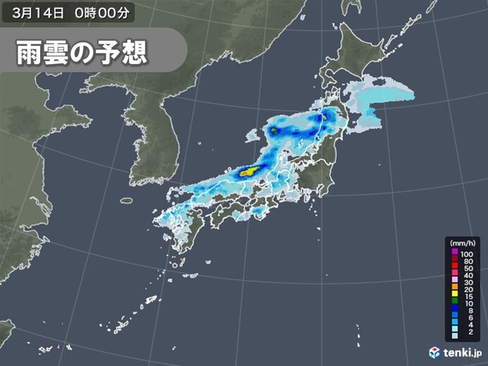 九州～東北　大気の状態が不安定