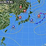 16日　広く晴れるが北海道は東部中心に雪　東北日本海側など一時的に雨の降る所も