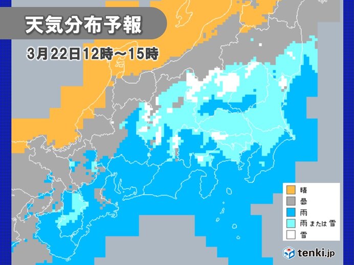 22日 火 関東は冷たい雨や雪 山沿いは大雪のおそれ 東京は日中5 以下と厳寒 気象予報士 福冨 里香 22年03月21日 日本気象協会 Tenki Jp