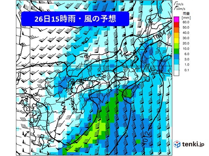 関西 26日午後は雨や風が強まる 暴風や高波に警戒を 気象予報士 萬木 敏一 22年03月26日 日本気象協会 Tenki Jp