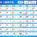 2週間天気　4月スタートはヒンヤリ　気温の変動が大きいが東北で桜が見頃になる所も