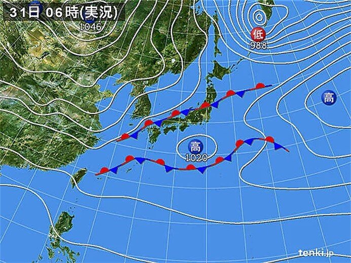 午後は太平洋側でも局地的な強い雨