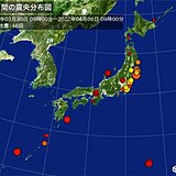 きょう未明　福島県沖で震度4の地震　ここ1週間の地震回数は震度4以上が6回