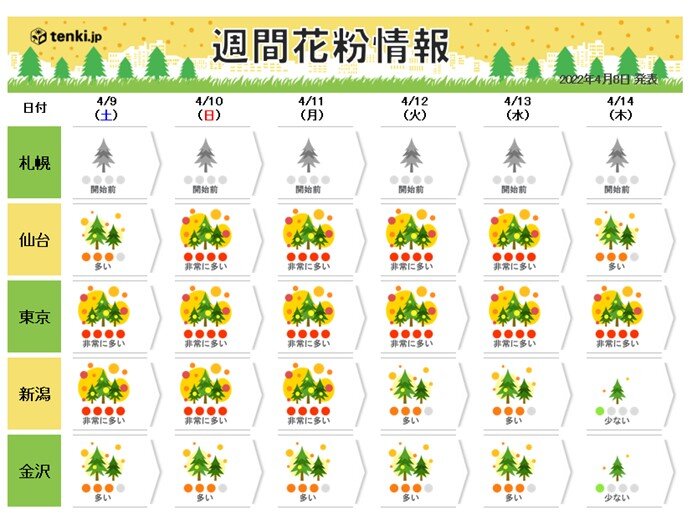 スギ・ヒノキ花粉　東京都内ではまだ予測の5割未満も　花粉シーズン終了時期はいつ?_画像