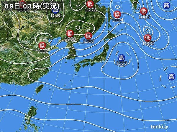 高気圧の圏内　日差したっぷり
