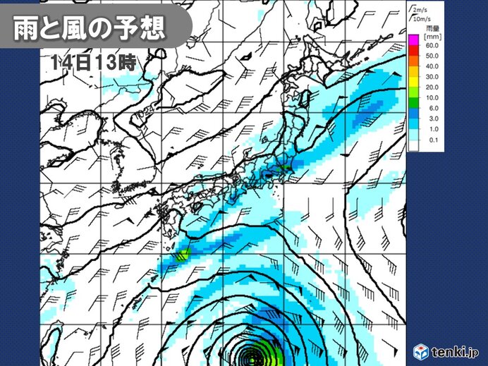 台風+前線=大雨のおそれ
