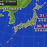 4月なのに30℃超　今週後半は気温下がるがゴールデンウイーク頃にかけて高温傾向