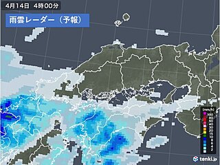 中国地方　あす14日は久し振りの雨　台風と前線が去り季節外れの暑さ　おさまる