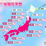 2022年桜開花予想(第9回)　来週は東北北部で満開　桜前線は4月下旬に北海道へ