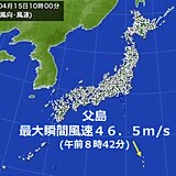 台風1号接近中の小笠原諸島　4月としては記録的な暴風に