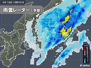 関東　予想より早く雨が降りだす　午後は本降り　東京都心もザーザー降り
