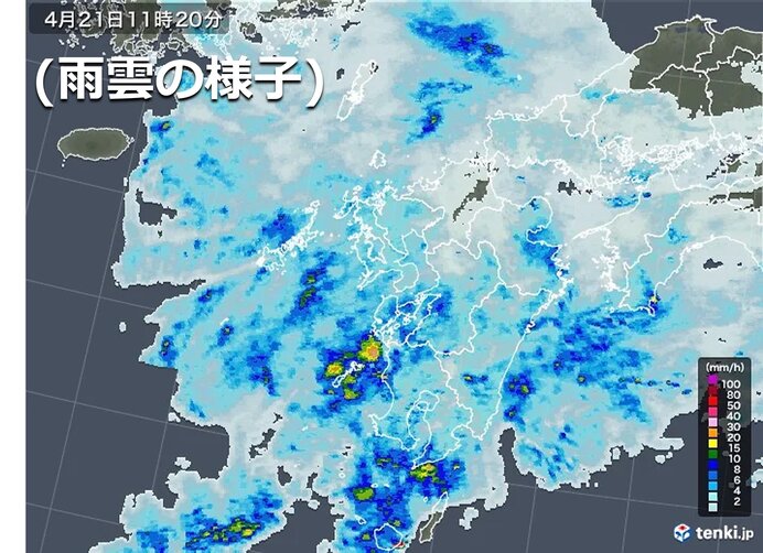 21日　九州南部は非常に激しい雨も