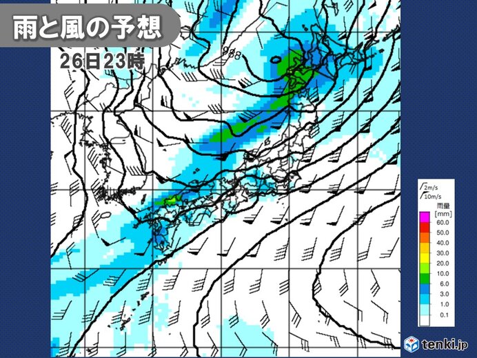 梅雨のような天気　荒天の恐れも