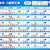 関東　26日～27日は雨・風強まる　ゴールデンウィーク初日も雨　前半ほどヒンヤリ