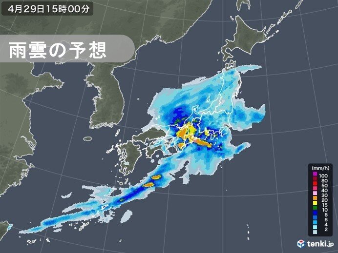 雨雲は東へ　東海も大雨の恐れ