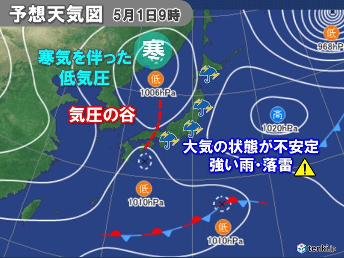 5月スタートは荒天のおそれ