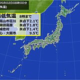 冷えた朝　関東で2週間ぶり最低気温が氷点下　東京・大阪は5月の気温一桁は3年ぶり