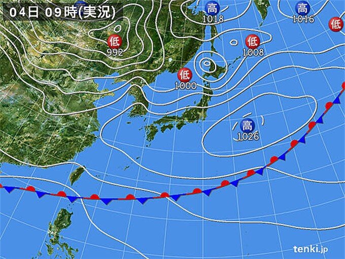 北日本　強い風や非常に強い風に注意