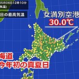 北海道で30度!　今年初の真夏日に!