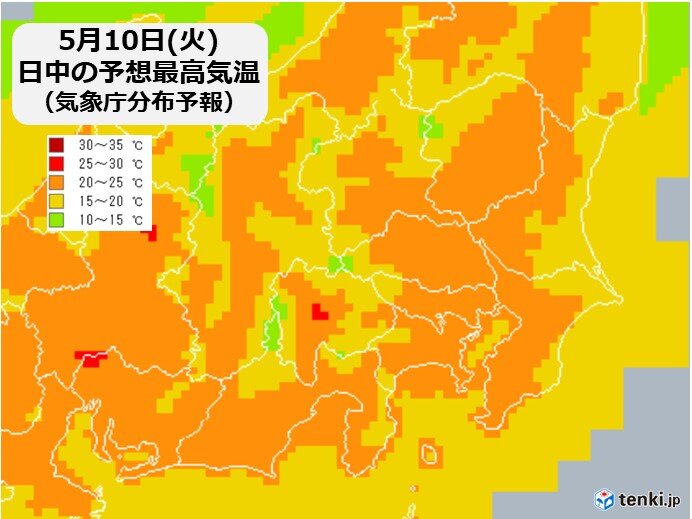 肌寒さは解消し、過ごしやすい陽気