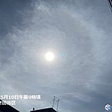 薄雲広がる都心の空に「ハロ」　今夜は厚い雲に覆われる　あす11日はにわか雨の所も