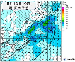 関東甲信　金曜から土曜は荒天　土砂降りの雨や横殴りの雨も