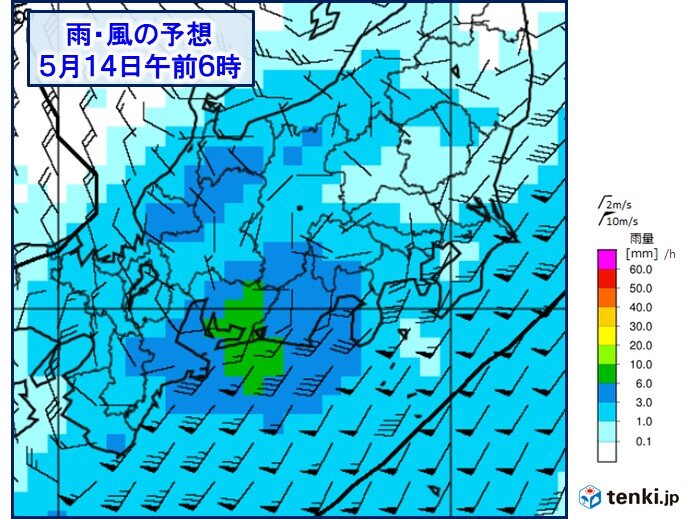 14日　2回目の雨のピーク