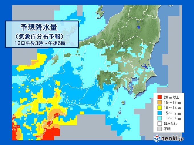 東海 関東に発達した雨雲迫る バケツをひっくり返したような雨や土砂降りの所も 気象予報士 石榑 亜紀子 22年05月12日 日本気象協会 Tenki Jp