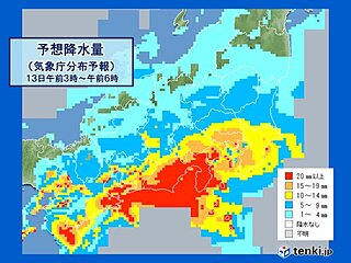 東海・関東に発達した雨雲迫る　バケツをひっくり返したような雨や土砂降りの所も