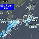 関東や東海にまとまった雨雲　どしゃ降りの雨も　次の雨雲が九州や四国付近に